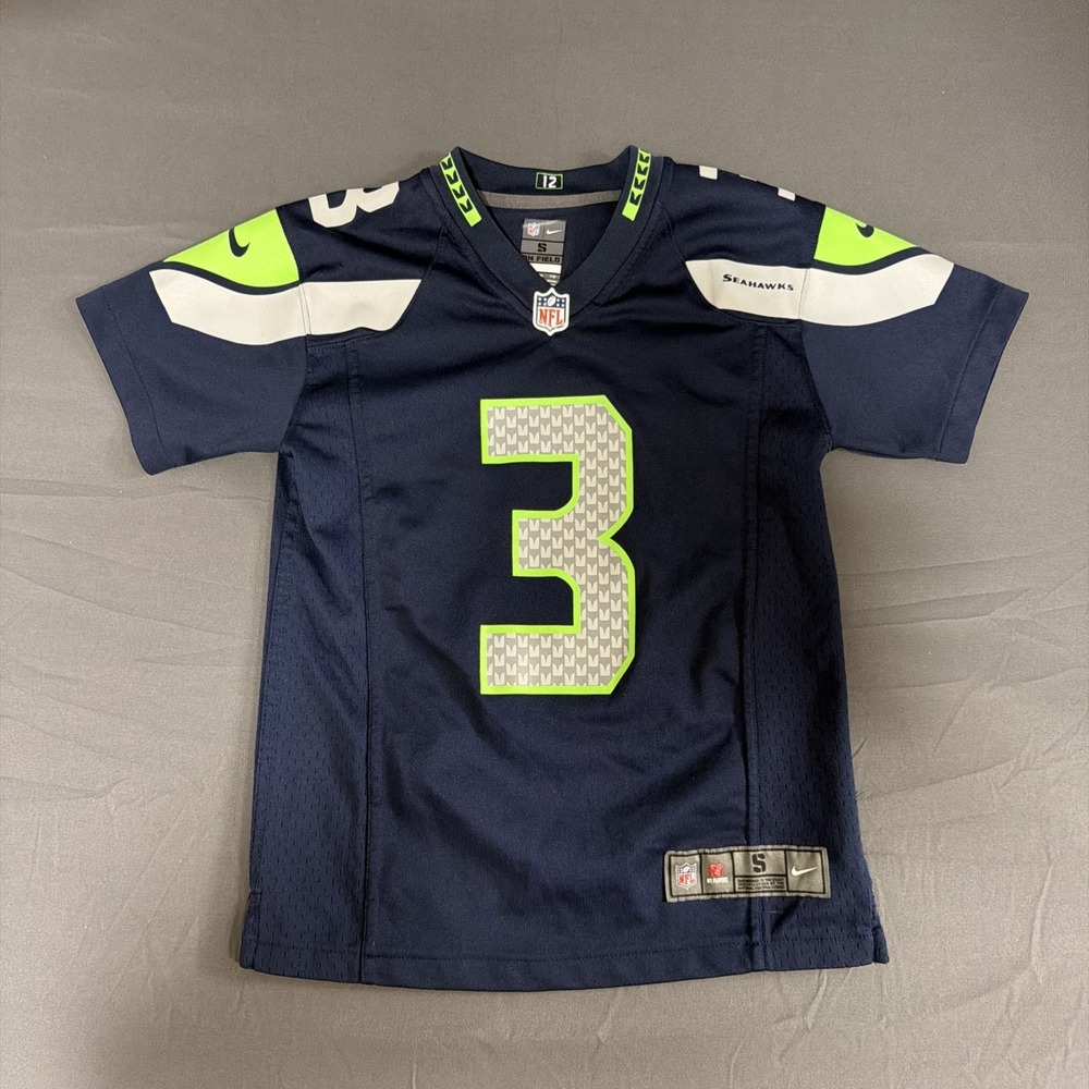 Russell Wilson Seattle Seahawks Nike On Field Jersey Youth Small Blue